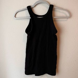 H&M Black high neck Ribbed Tank Top Small